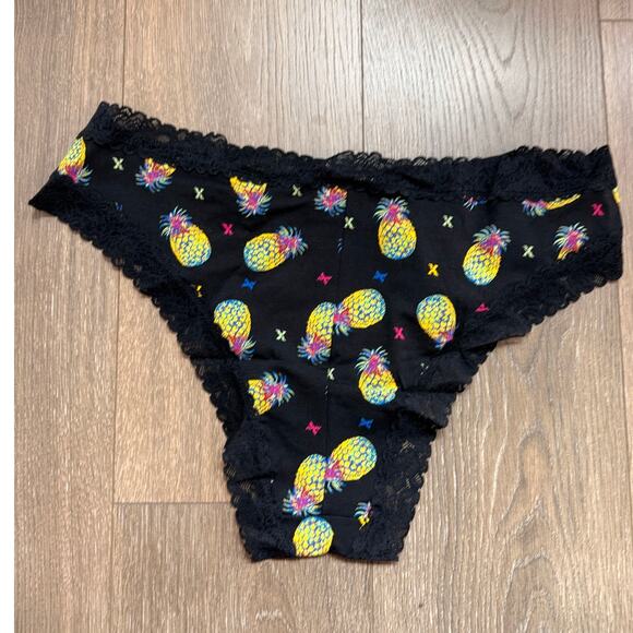 Savage x Fenty Bundle NEW 3pcs Lace Trim Pinapple Print Panties Size XL - Picture 3 of 4